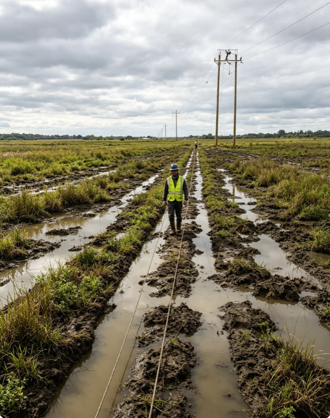 Rural MV & LV Grid Turnkey Project field record 1