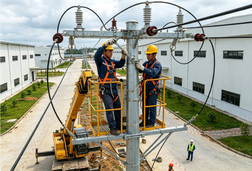 10kV Industrial Park Ring Network Upgrade field record 1